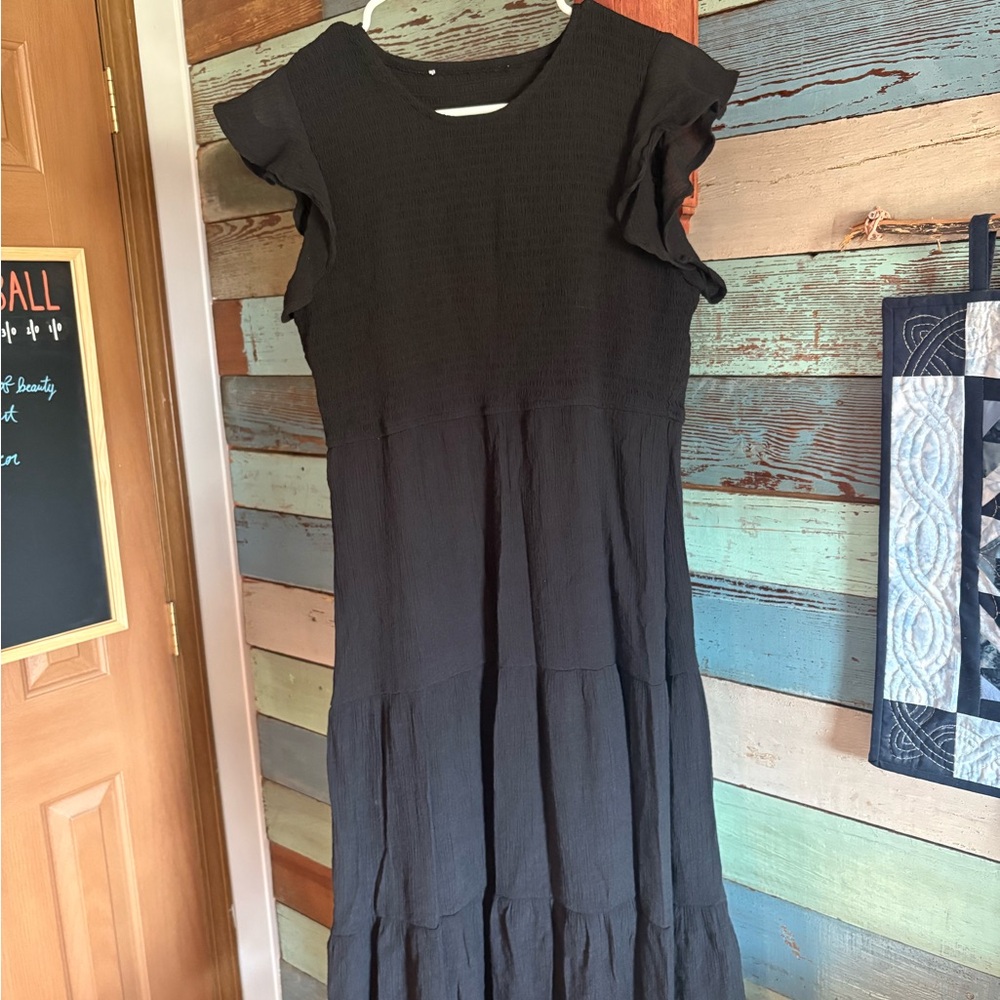 Emma & Michele Textured Black Dress